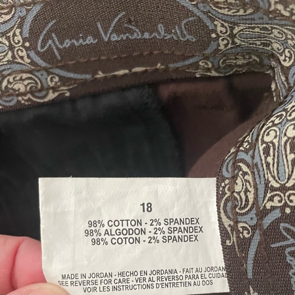 Gloria Vanderbilt Plus sz 18 Brown Straight Leg Pants - Picture 2 of 11